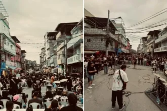 Cristãos evangelizam área de baile funk no Complexo da Maré, levando oração, louvor e ações sociais que impactaram centenas de moradores. Foto: Reprodução/Instagram/Manifestação dos Filhos