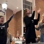 Uma jovem surda emocionou o público após declarar sua fé em Jesus por meio da língua de sinais em seu batismo nos EUA. Foto: Reprodução/Instagram/Jennie Allen