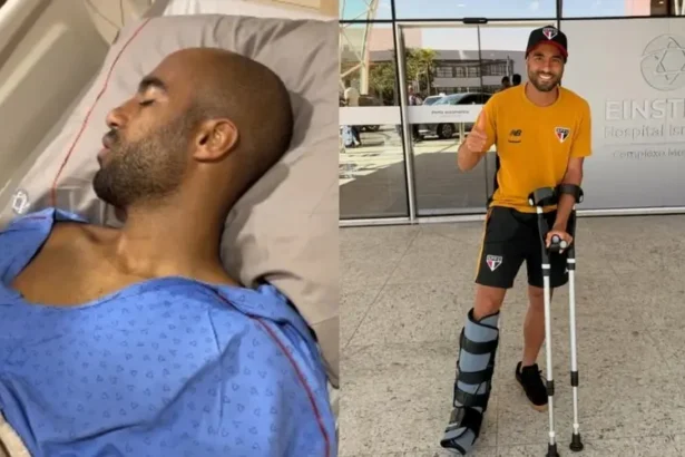 O jogador cristão Lucas Moura emocionou fãs ao demonstrar sua fé durante o período de recuperação de uma grave lesão. Foto: Reprodução/Instagram/lariisaad/Instagram/Lucas Moura