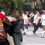 Evangelista em NY é agredido enquanto pregava no Washington Square Park e pede oração após sofrer concussão durante ataque. Foto: Reprodução/X/Benjamin Schettler