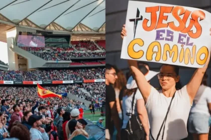 Mais de 40 mil cristãos participaram de um evangelismo em Madri, com testemunhos e um forte clamor por despertar espiritual na Espanha. Foto: Instagram/The Change