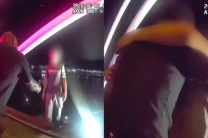 Policial evita tentativa de suicídio de homem em ponte nos EUA, em um resgate emocionante que destacou a importância da valorização da vida. Foto: Reprodução/X/Jax Sheriff's Office
