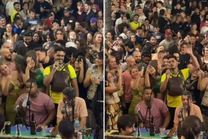 Um jovem viralizou nas redes sociais após declarar seu amor por Jesus durante uma roda de samba na Pedra do Sal, no Rio de Janeiro. Foto: Reprodução/Instagram/Rafael Lima