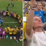 A seleção do Equador agradeceu a Deus de joelhos após vencer a Alemanha por 2 a 1 e garantir vaga na próxima fase da Copa. Foto: Reprodução/Instagram/Cristianos en Política