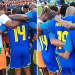 Jogadores do Curaçao e da Costa do Marfim deixaram a rivalidade de lado e se uniram em oração após a partida da Copa do Mundo. Foto: Reprodução/X/Actu Foot
