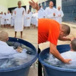 Mais de 30 detentos foram batizados em cadeia no Piauí após aceitarem Jesus por meio de evangelismo desenvolvido pelo Projeto Recomeço. Foto: Instagram/Projeto Recomeço