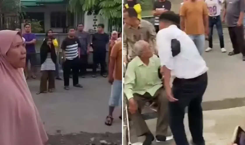 Culto na Indonésia é interrompido por multidão de muçulmanos que força fechamento de igreja cristã em Medan. Foto: Reprodução/Instagram/SUA RAKYAT MEDAN