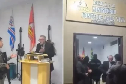 Culto no RS é interrompido por policiais armados após denúncia de perturbação, gerando indignação entre cristãos. Foto: Reprodução/Facebook/Assembleianos de Valor