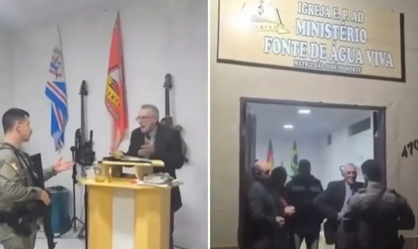 Culto no RS é interrompido por policiais armados após denúncia de perturbação, gerando indignação entre cristãos. Foto: Reprodução/Facebook/Assembleianos de Valor