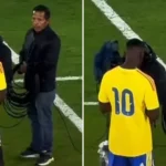 Jogador de futebol cristão lidera oração diante de mais de 35 mil pessoas em partida beneficente pelas vítimas de terremoto na Colômbia. Foto: Reprodução/Instagram/Ballers In God
