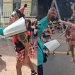 Pregador é ridicularizado durante evangelismo em São Paulo, mas permanece firme ao anunciar a mensagem de salvação em Jesus. Foto: Reprodução/Instagram/pre.gador_