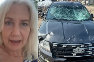 Uma mulher sobreviveu a um tornado nos EUA após clamar a Deus pela própria vida enquanto estava presa dentro de seu carro. Foto: Reprodução/Facebook/Nancy Warner