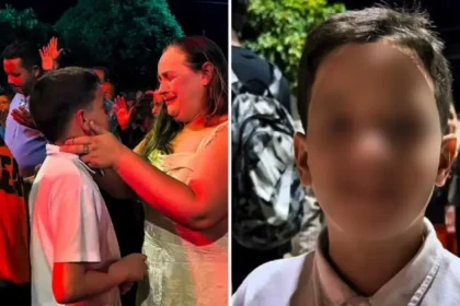 Um menino com problema de audição emocionou uma multidão ao testemunhar que foi curado durante uma cruzada da missão Aviva. Foto: Reprodução/Instagram/Leonardo Braga