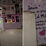 Um quarto com versículos bíblicos chamou atenção nas redes sociais após permanecer intacto em meio aos terremotos na Venezuela. Foto: Reprodução/Instagram/Pedro Doumat