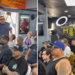 Evangelismo em barbearia: dono de estabelecimento nos EUA usa o espaço para louvor, oração, batismos e pregação do Evangelho. Foto: Reprodução/Instagram/Mark Gonzalez