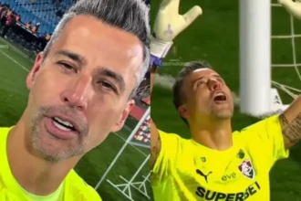 Goleiro do Fluminense, Fábio brilha nos pênaltis contra o Independiente Rivadavia, garante classificação e dedica prêmio a Deus. Foto: Reprodução/Instagram/Libertadores