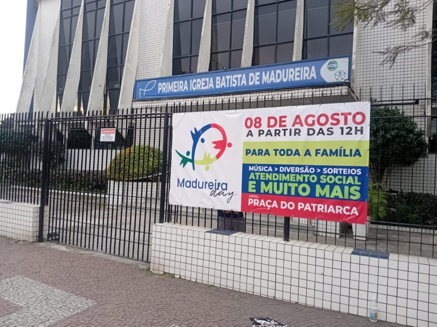 PIB de Madureira promove a quarta edição do Madureira Day, com música, diversão, sorteios, atendimento social e outras atividades gratuitas. Foto: Divulgação.