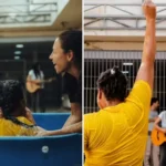 49 detentas participam de culto e batismo em prisão feminina em Goiás: ''Será que essas grades podem te separar do amor de Deus?''. Foto: Reprodução/Instagram/Shaila Manzoni