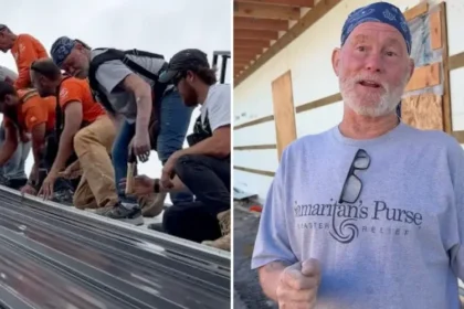 Mesmo com câncer terminal, um cristão continua servindo a Deus e ajuda voluntários da Samaritan's Purse a construir uma igreja no Alasca. Foto: Reprodução/Instagram/Samaritan's Purse