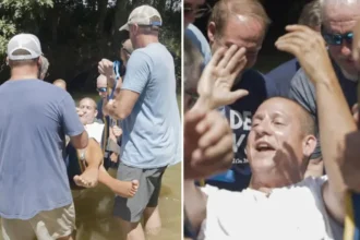 Homem com paralisia é batizado nos EUA com ajuda de irmãos da igreja e emociona fiéis ao demonstrar sua fé e determinação em seguir Jesus. Foto: Parkway Baptist Church