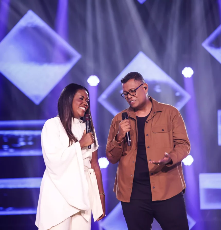 Anderson Freire e Nathalia Braga lançam “Ele Não Divide a Glória + A Ele a Glória (Ao Vivo)”, nova canção do álbum de Anderson pela MK Music. Foto: Divulgação.