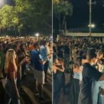 Estudantes se reúnem em culto em universidade e praça pública em GO para adorar a Deus, orar por avivamento e compartilhar o Evangelho. Fotos: Reprodução/Aviva Universitário