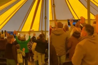 Uma campanha evangelística de três dias reuniu centenas de pessoas em uma tenda evangelística montada na cidade de Tiel, na Holanda. Foto: Reprodução/Facebook/Mark Waardenburg
