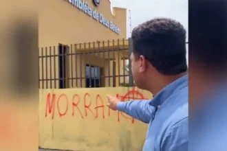 Igreja evangélica em Dourados é pichada com mensagem de ódio contra cristãos, e o caso é investigado pela polícia. Foto: Reprodução/Instagram/jornaloargumentooficial