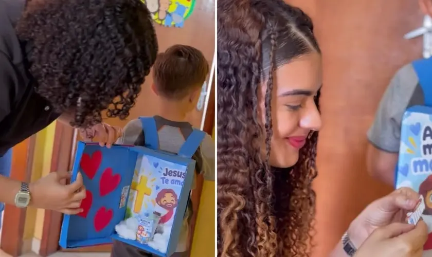 Menino evangeliza colegas com distribuição de versículos na escola